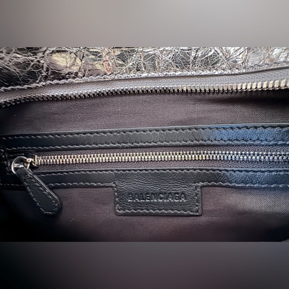 BALENCIAGA Small Cagole Metallic Leather Top Handle Bag - Picture 12 of 14